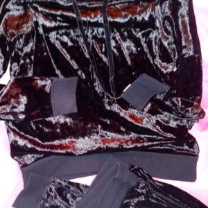 Women's or juniors velvet black Betsey Johnson jumpsuit